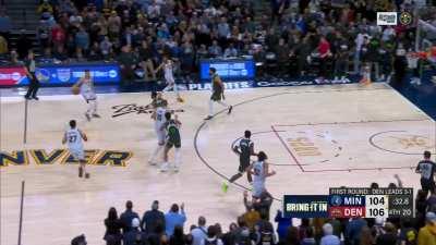 [Highlight] Edwards can't get the jumper to fall; Jokic gets the crucial and-one for the dagger play