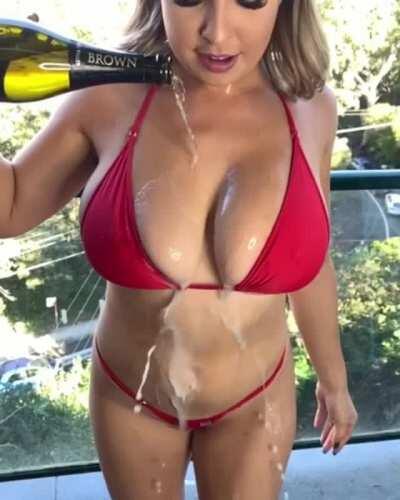 Champagne soaked juggs