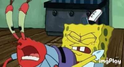 SpongeBob having fun 🤩