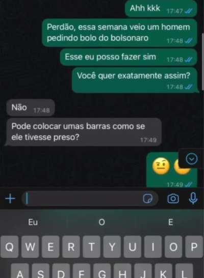 Tem como escrever Faz o L embaixo do lula 