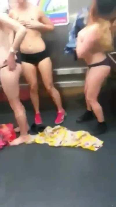 Having fun in the elevator