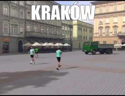 Symulator brytyjskich turystów w Krakowie