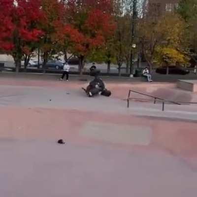 Taking the trike out to the skate park