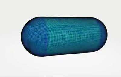 2.8 m titanium tank imploding.