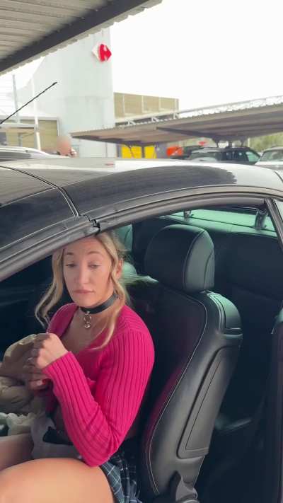 I really don't need panties for shopping, let's leave them in the car