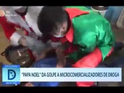 Papa Noel arresta microcomercializadores de droga