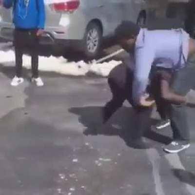 Little dude gets slammed 3 times