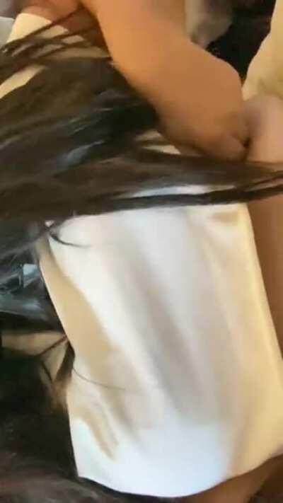 I got caught flashing my tits on the plane.. 😝