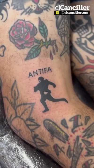 Un militante opositor se tatu&oacute; al youtuber libertario "Fran Fijap" escapando en la marcha contra el veto universitario. &iquest;Al final era cierto lo del virus k-12?