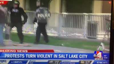 Cops Shove Old Man Using A Cane To The Ground