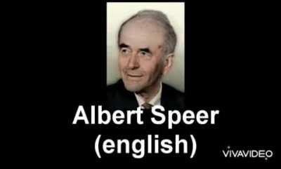 Jumping on the trend, rare Speer voice recording from around 1944