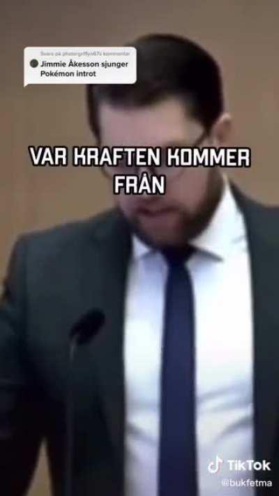 Jimmie sjunger en klassiker för svenska folket.