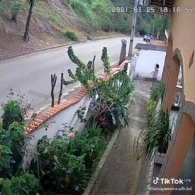 Just a normal chat in front of your house