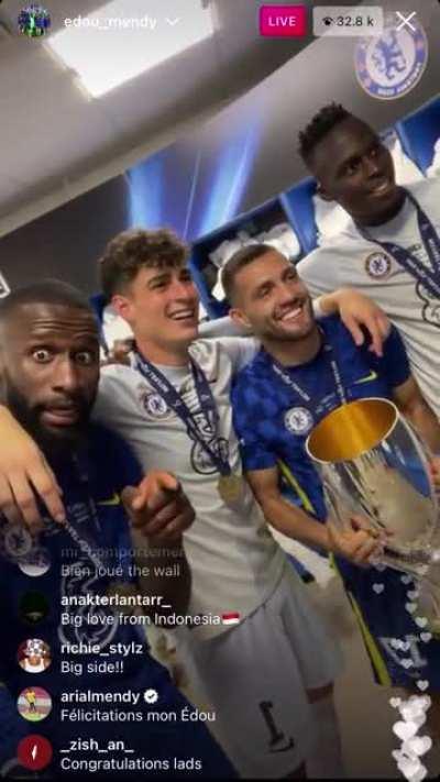 Rudiger on Mendy’s Instagram live