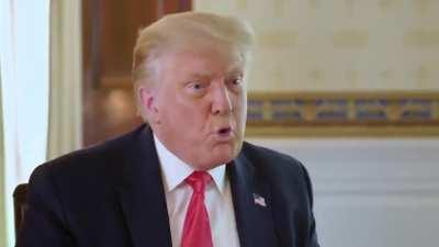 Trump trying to look like he belongs, by interviewing himself (whoever did this editing is a genius)