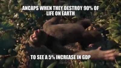 Ancaps when they destroy 90% of all life on Earth