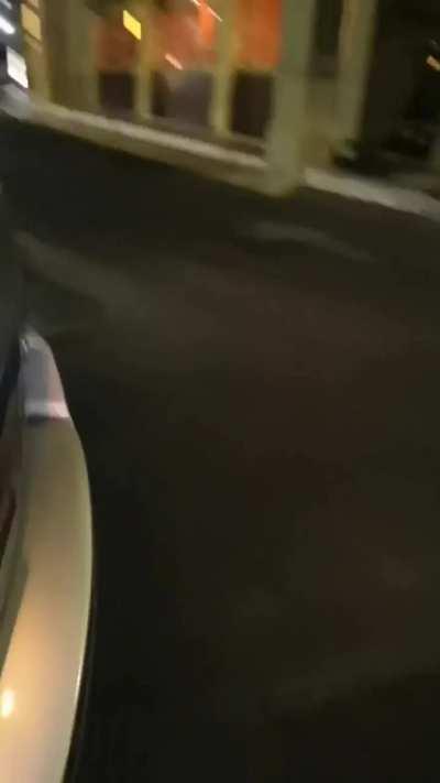 Fully nude in public