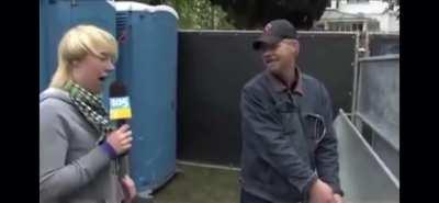 Guy accidentally washes his hands in urinal