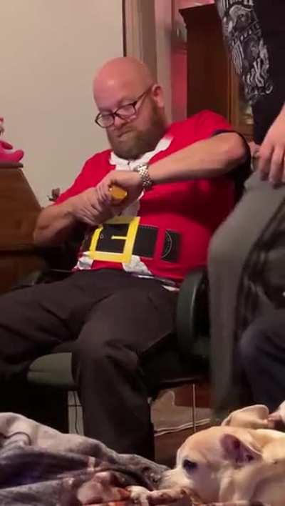 I placed my father's present inside a set of puzzle boxes shaped like nesting dolls. He spent 45 minutes on the first one, and then he noticed another . .