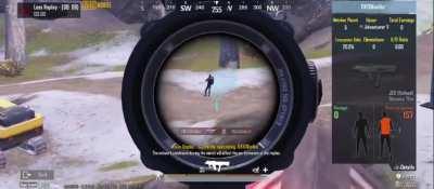 First of all NO one spawns there. Everyone spawns 100km ish apart from one another. Second he KNEW I had my helmet vest in my backpack for extra start speed.