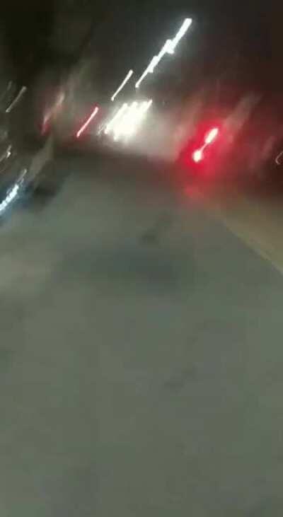 Idiot tries to run away from Cops