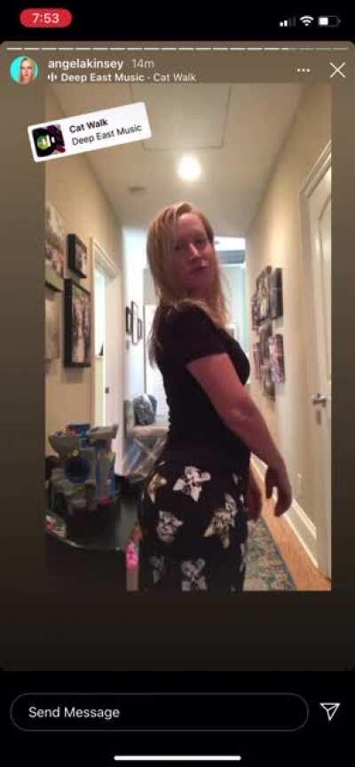 Angela on the catwalk