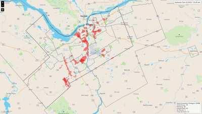 Time-lapse of today's outages