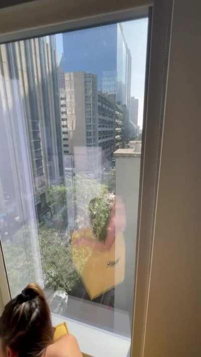 Getting fucked doggy in view of others