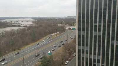 Over 50 Virginia State Police and multiple SWAT teams seen driving into DC in the last few minutes