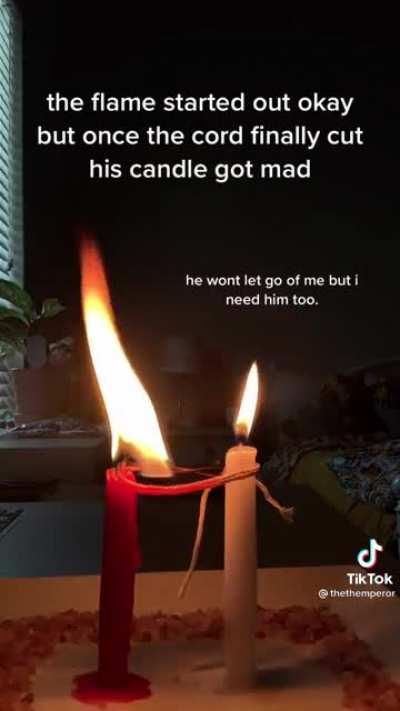 Omg his candle is such an abusive asshole (warning scary) 😡🕯️