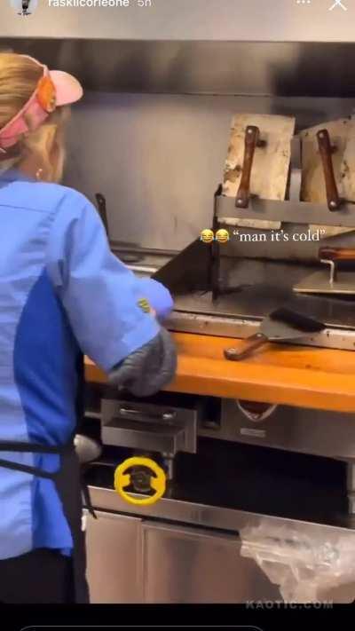 Don't fall on the grill!