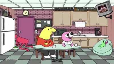 Funny man eats roach on live TV