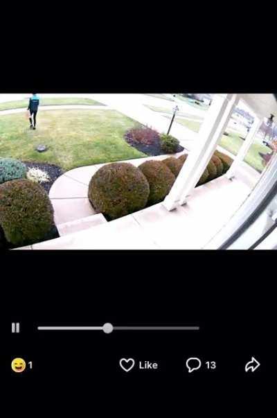 Amazon driver forgot cameras were a thing 🤦🏾‍♀️