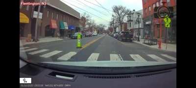 Cammer gets mad at pedestrian for running on the cross walk