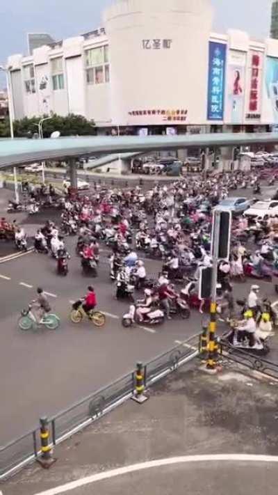 The traffic system is a little different in China