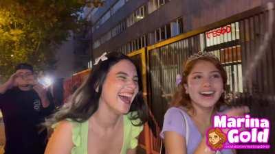 Marina Gold/Min Galilea - Birthday Bukkake Cumwalk!