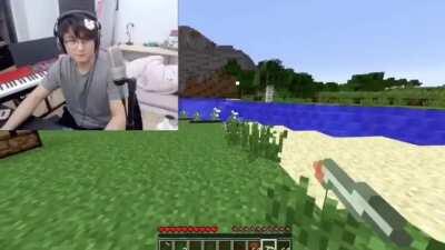 Even in minecraft he can't be stopped!