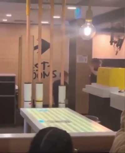 Dickhead at a McDonald’s gets dragged out by dad