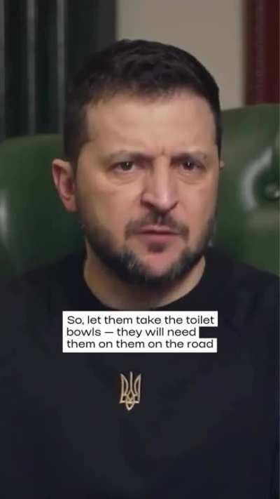 Russians have two options - either they pack and leave ASAP or Ukrainian army will kick them out. Key point from the President’s address yesterday