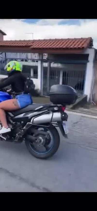 The enemy of skin: stunting on motorbikes.