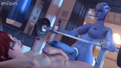 Futa Liara T'soni and Futa Femshep (Imflain) [Mass Effect]