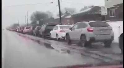 The line for testing in Milwaukee today…