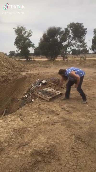 An interesting use of a burn pit