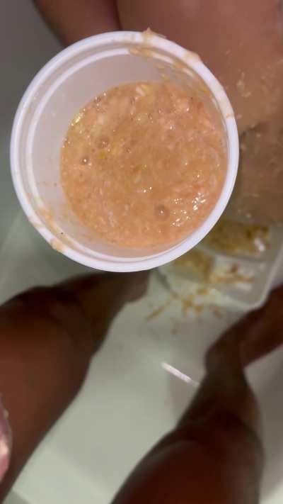 🚨[19F] New 20 Minute Super Sloppy Recycling ♻️ Session 🤢🤮 Chicken 🐔 Tenders Fries 🍟 and A 🥤Puked🤮 Recycled ♻️ then dumped 😈[OC]🚨