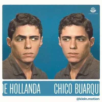 The first of a series of animated album covers: Brazilian singer Chico Buarque's debut album, 1966