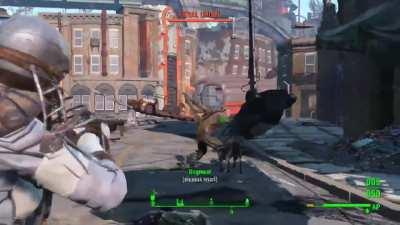 Car comically falls in front of me and explodes