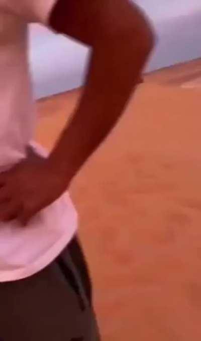 Taking the car out on the dunes.