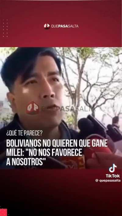 Boliviano opina sobre una posible victoria de Javier Milei