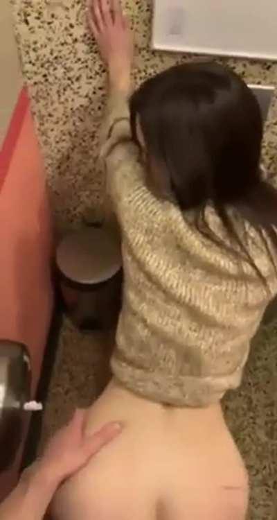 Taking It In The Restaurant Bathroom