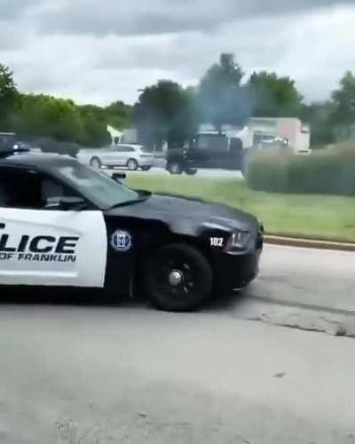 Charger vs Police Charger at Cars & Coffee Meet [USA]